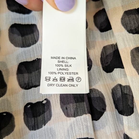 Kate Spade island stamp chiffon dress - Picture 8 of 8